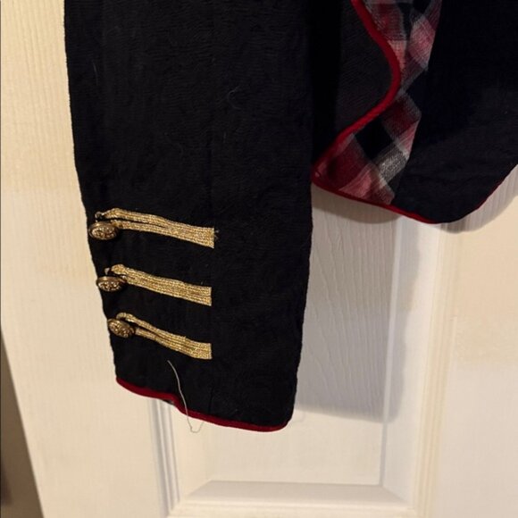 Free People Red and Black Plaid Jacket - Picture 5 of 6